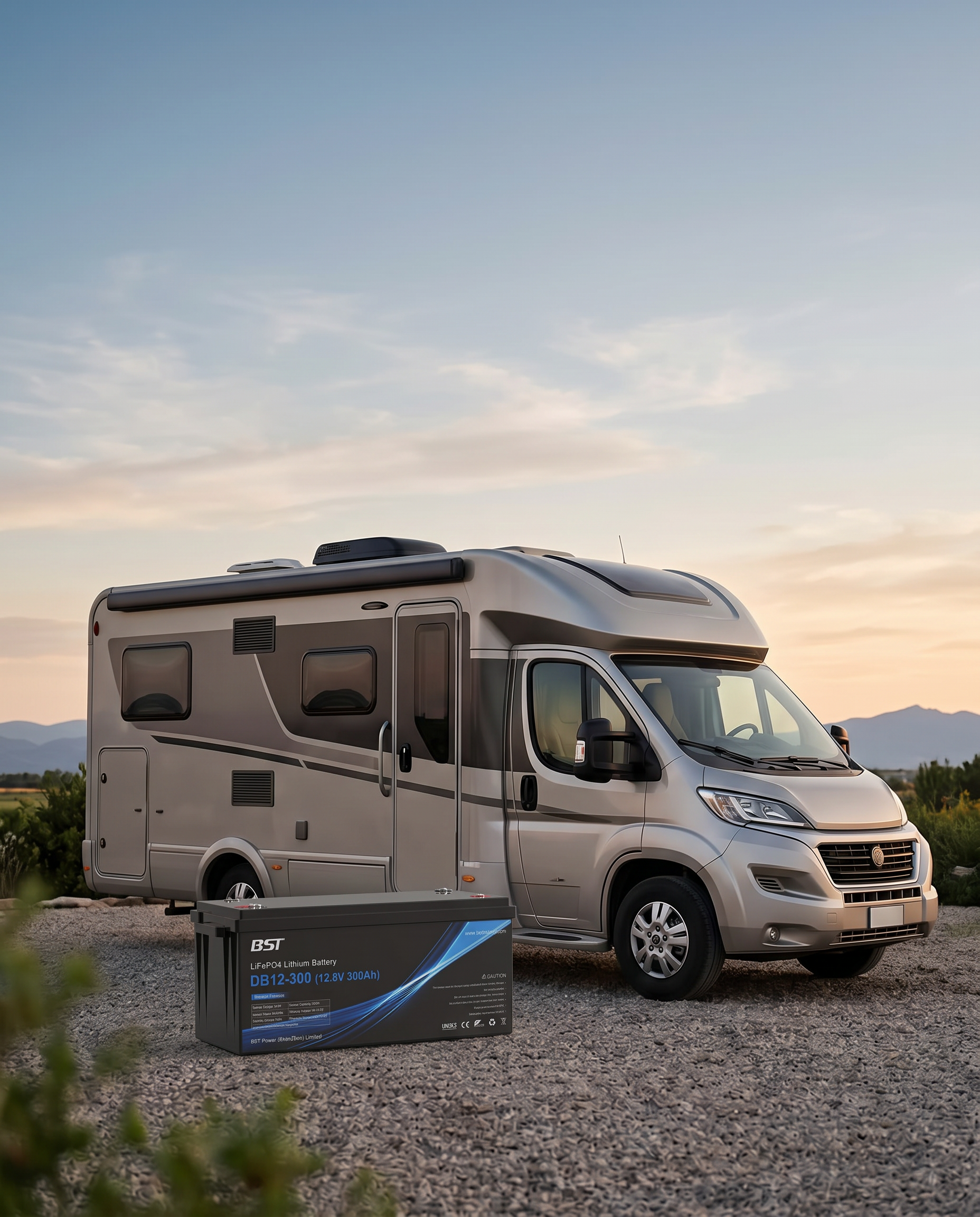 LiFePO4 battery used with an RV auxiliary power system